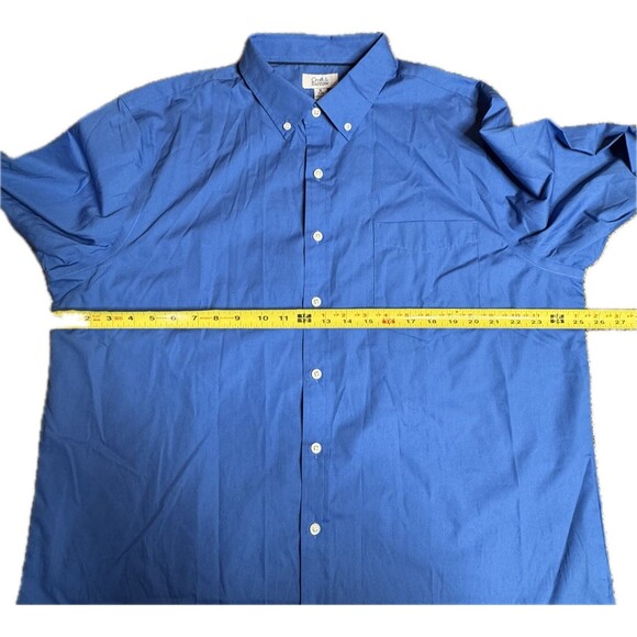 Croft & Barrow Shirt Mens XL Slim Quick Dry Blue Button Up Pre-owned - Picture 4 of 7